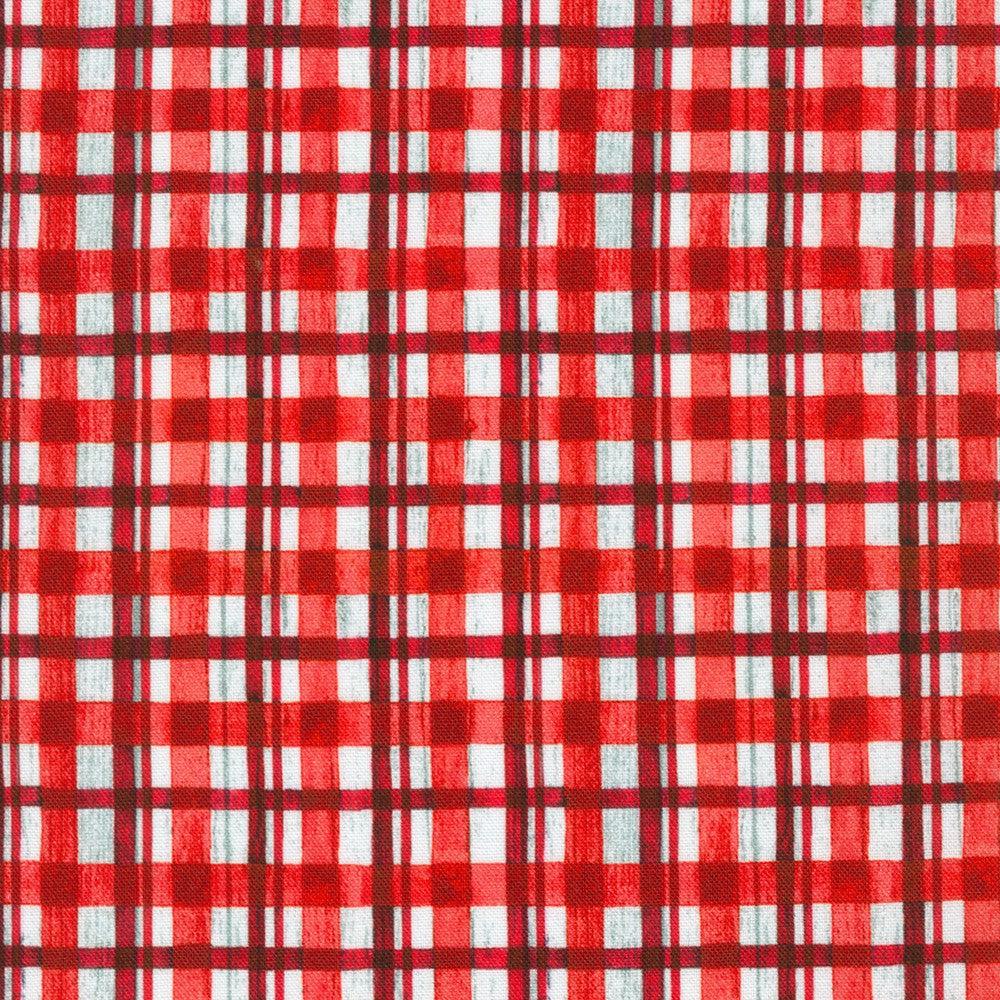 Independence Day Red Plaid Fabric