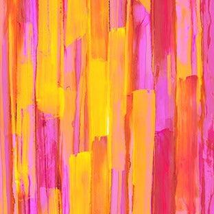 Inspired Pink Brushstroke Stripes Fabric