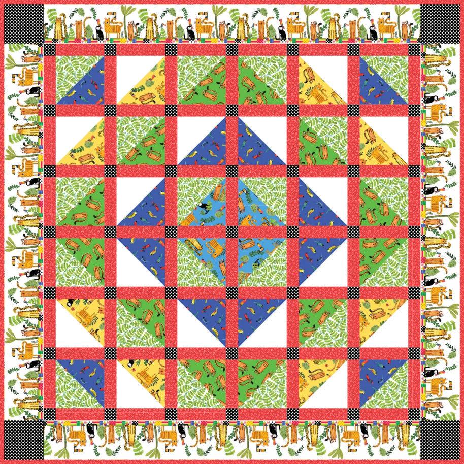 Into the Jungle Free Digital Download Pattern-Benartex Fabrics-My Favorite Quilt Store