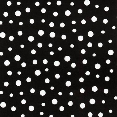 Irregular Spots Black Fabric