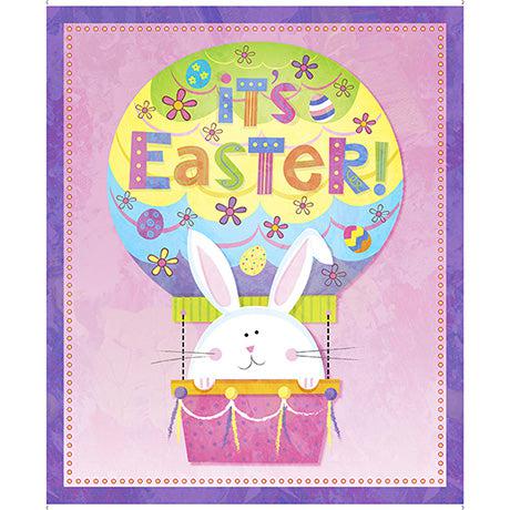 It's Easter Pink Easter Bunny 36" Panel