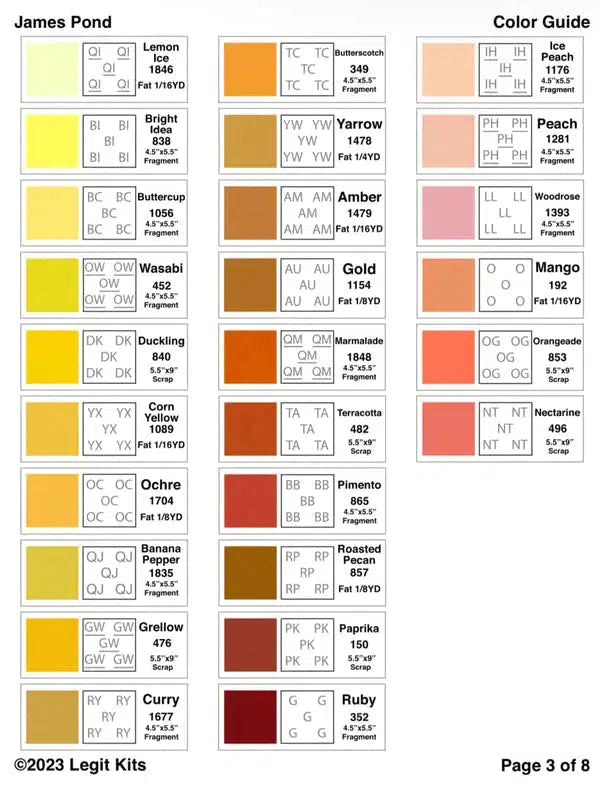 James Pond Pattern-Legit Kits-My Favorite Quilt Store