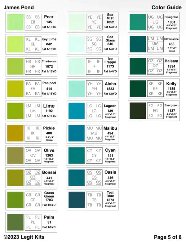 James Pond Pattern-Legit Kits-My Favorite Quilt Store