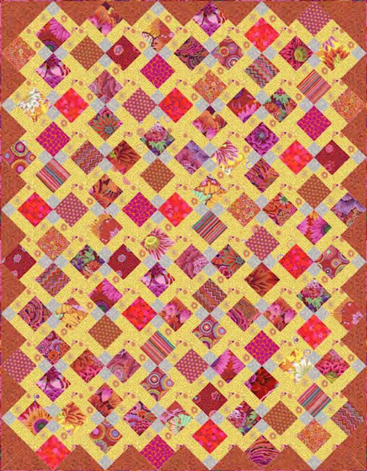 Jewel Box Kaffe Vineyard Colorway Quilt Kit-Free Spirit Fabrics-My Favorite Quilt Store