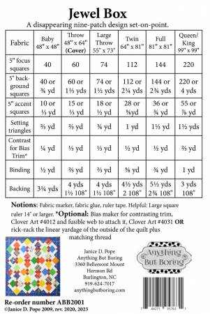 Jewel Box Quilt Pattern-Anything But Boring-My Favorite Quilt Store