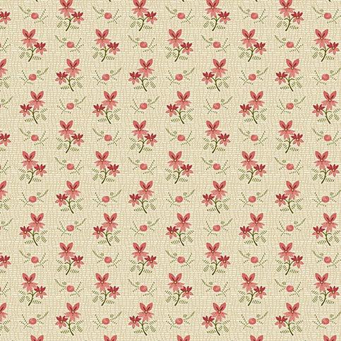 Joy Garland Poinsettia Fabric-Andover-My Favorite Quilt Store