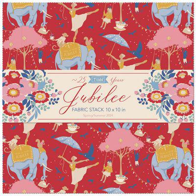 Jubilee Red Bird Tree Fabric by Tone Finnanger - Tilda Fabrics