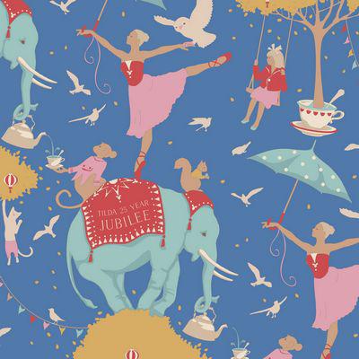 Jubilee Blue Circus Life Fabric-Tilda Fabrics-My Favorite Quilt Store