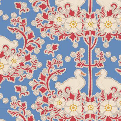 Jubilee Blue Duck Nest Fabric