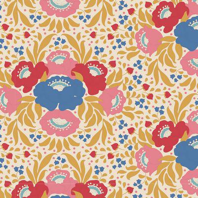 Jubilee Mustard Autumn Bouquet Fabric-Tilda Fabrics-My Favorite Quilt Store