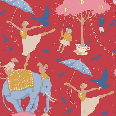Jubilee Red Circus Life Fabric-Tilda Fabrics-My Favorite Quilt Store
