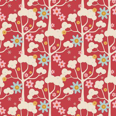 Jubilee Red Wildgarden Fabric by Tone Finnanger - Tilda Fabrics