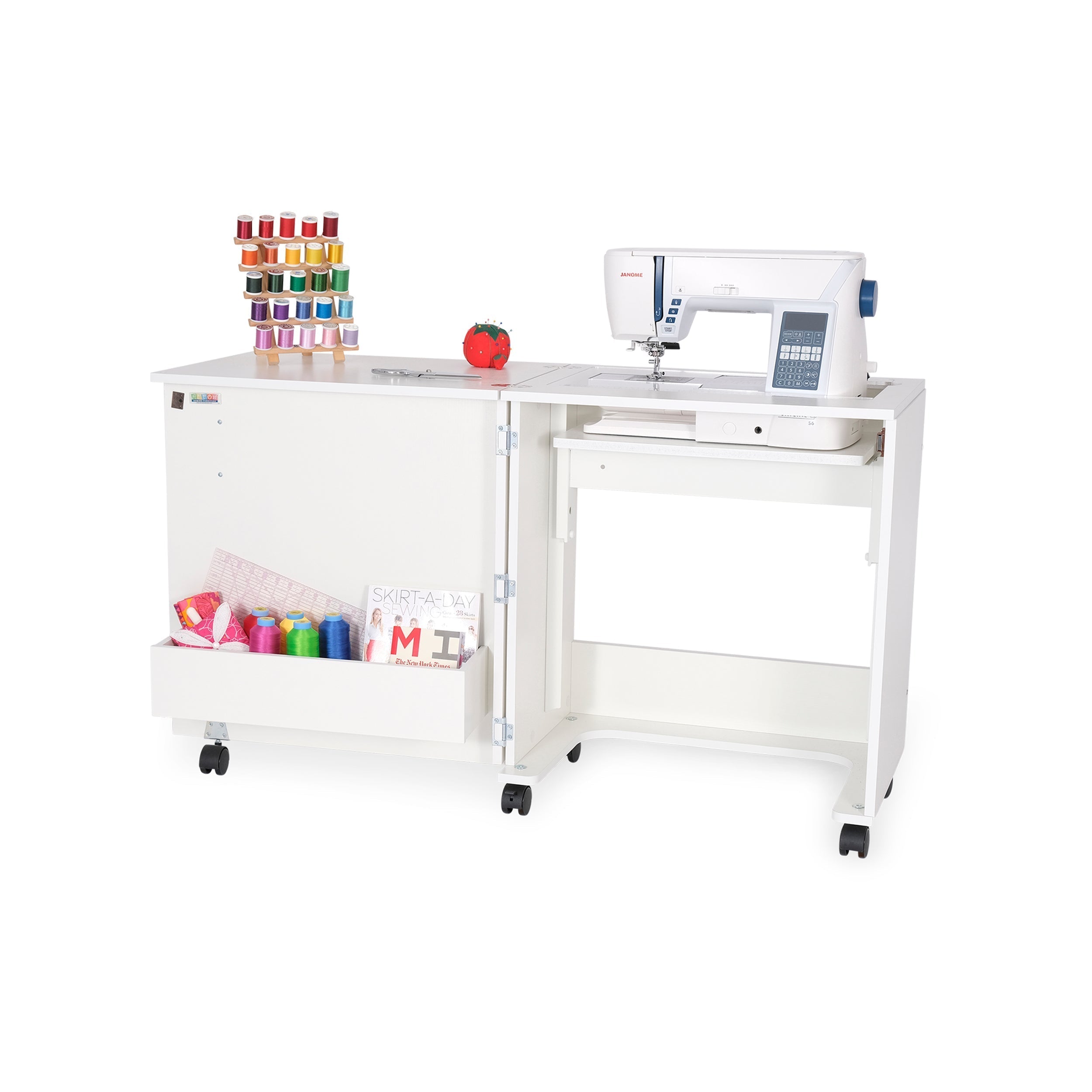 Judy Sewing Cabinet White-Arrow Classic Sewing Furniture-My Favorite Quilt Store