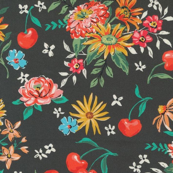 Julia Granite Cherry Cordial Fabric