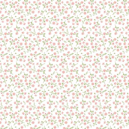 Juliette Coral Small Floral Fabric
