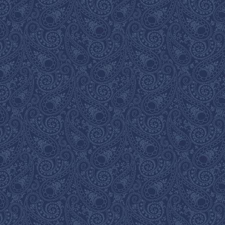 Juliette Navy Paisley Fabric-Wilmington Prints-My Favorite Quilt Store