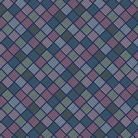 Juliette Navy/Multi Diagonal Stripes Fabric