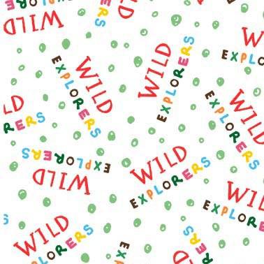 Jungle Explorers White Explorer Words Fabric-Michael Miller Fabrics-My Favorite Quilt Store