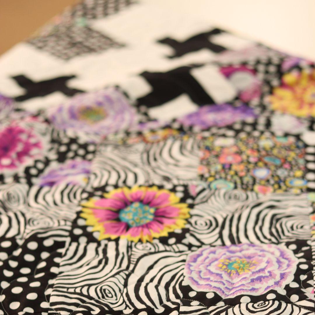 Kaffe Black and White Heart Quilt Kit-Free Spirit Fabrics-My Favorite Quilt Store