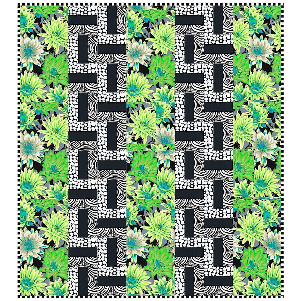 Kaffe Cactus Contrast Winter Garden Plus Quilt Kit-Free Spirit Fabrics-My Favorite Quilt Store