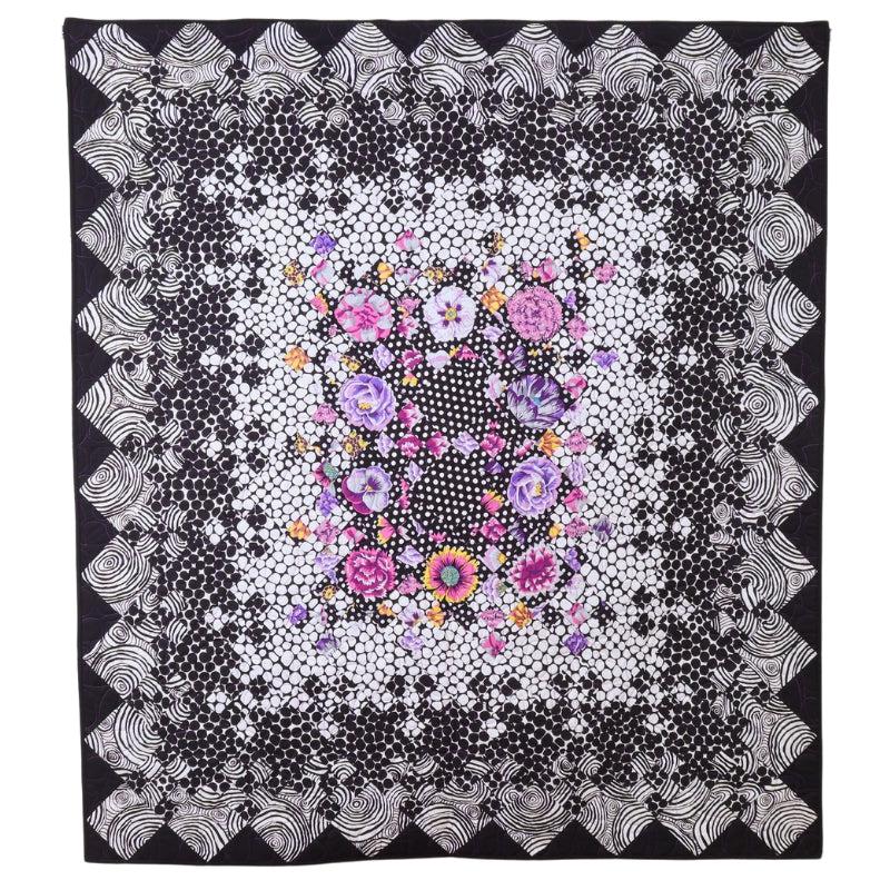 Kaffe Charming Blooms Modern Twist Throw Quilt Kit-Free Spirit Fabrics-My Favorite Quilt Store