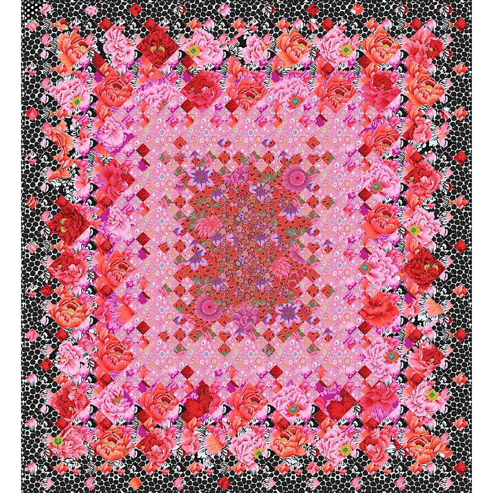 Kaffe Charming Nine Patch Crimson Twin Quilt Kit-Free Spirit Fabrics-My Favorite Quilt Store