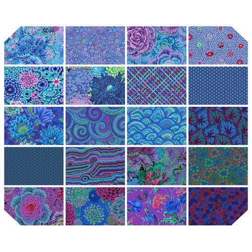 Kaffe Classics Plus Royal Fat Quarter Bundle-Free Spirit Fabrics-My Favorite Quilt Store