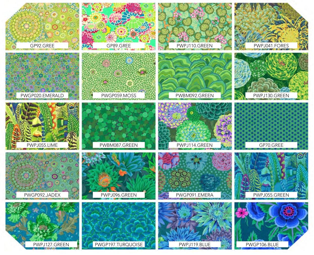 Kaffe Classics Plus Tidal Fat Quarter Bundle-Free Spirit Fabrics-My Favorite Quilt Store
