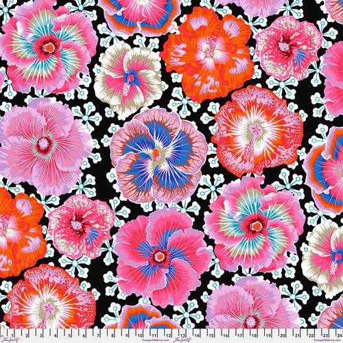 Kaffe Collective August 2023 Contrast Floating Hibiscus Fabric-Free Spirit Fabrics-My Favorite Quilt Store