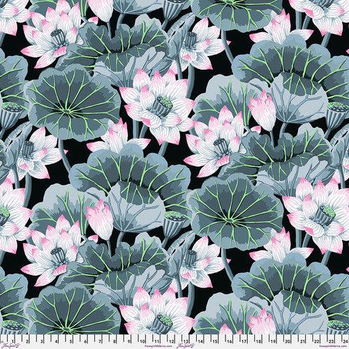 Kaffe Collective August 2023 Contrast Lake Blossoms Fabric-Free Spirit Fabrics-My Favorite Quilt Store