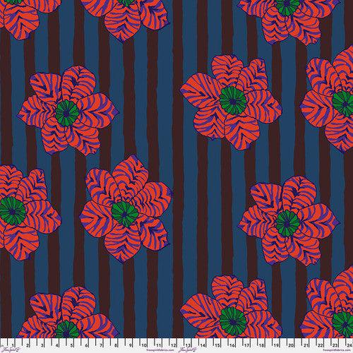 Kaffe Collective August 2023 Dark Zebra Lily Fabric-Free Spirit Fabrics-My Favorite Quilt Store