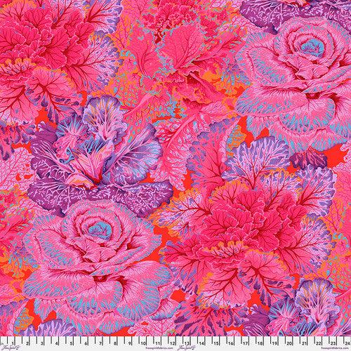 Kaffe Collective August 2023 Red Curly Kale Fabric-Free Spirit Fabrics-My Favorite Quilt Store