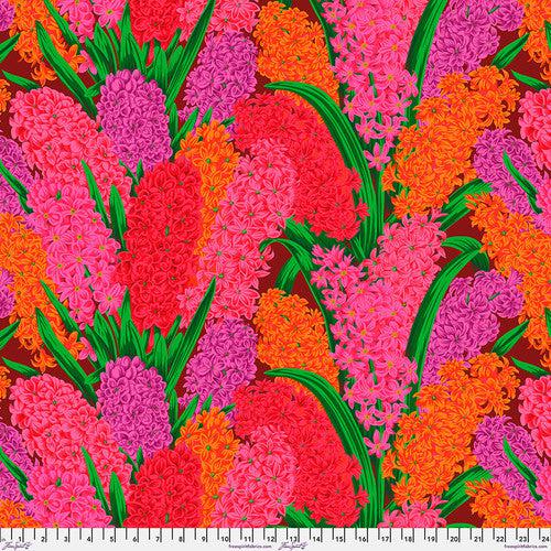 Kaffe Collective August 2023 Red Hyacinthus Fabric-Free Spirit Fabrics-My Favorite Quilt Store
