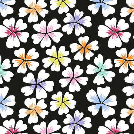 Kaffe Collective February 2024 Black Petals Fabric-Free Spirit Fabrics-My Favorite Quilt Store