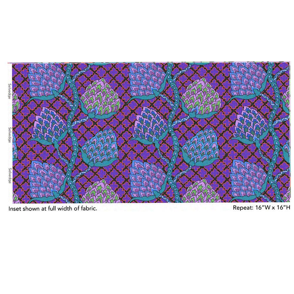 Kaffe Collective February 2024 Blue Paisley Flower Fabric-Free Spirit Fabrics-My Favorite Quilt Store