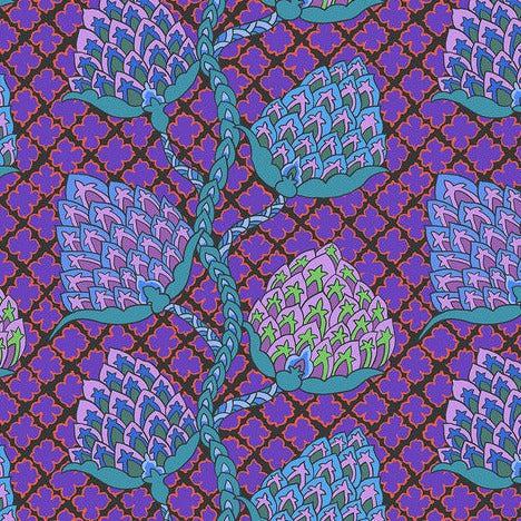 Kaffe Collective February 2024 Blue Paisley Flower Fabric-Free Spirit Fabrics-My Favorite Quilt Store