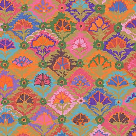 Kaffe Collective February 2024 Khaki Step Flower Fabric-Free Spirit Fabrics-My Favorite Quilt Store