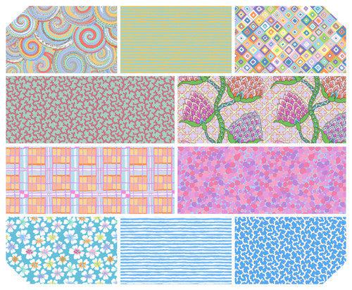 Kaffe Collective February 2024 Pastel Fat Quarter Bundle-Free Spirit Fabrics-My Favorite Quilt Store