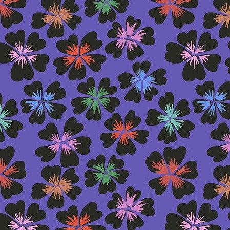 Kaffe Collective February 2024 Purple Petals Fabric-Free Spirit Fabrics-My Favorite Quilt Store
