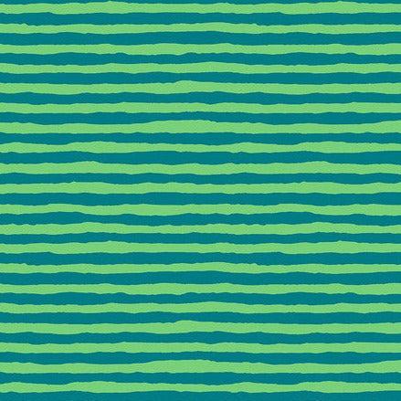 Kaffe Collective February 2024 Teal Comb Stripe Fabric
