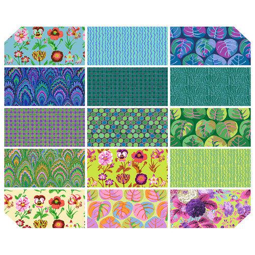 Kaffe Collective February 2025 Cool 6" Design Strip 20pc.-Free Spirit Fabrics-My Favorite Quilt Store