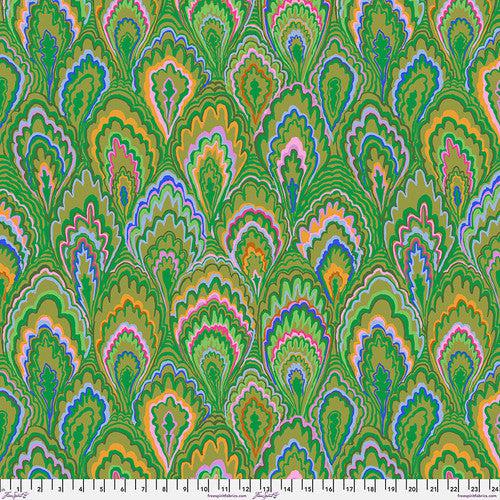 Kaffe Collective February 2025 Green Marble Scallops Fabric-Free Spirit Fabrics-My Favorite Quilt Store