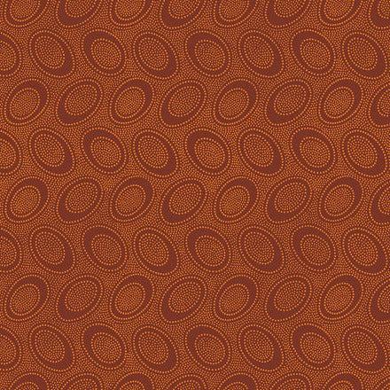 Kaffe Collective Pumpkin Aboriginal Dot Fabric-Free Spirit Fabrics-My Favorite Quilt Store