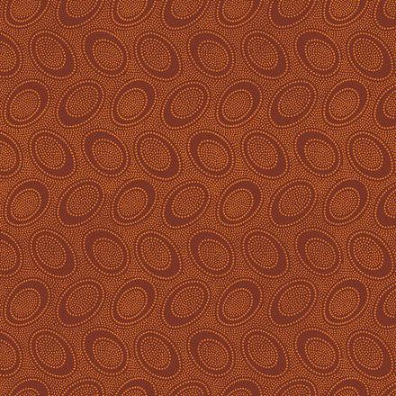 Kaffe Collective Pumpkin Aboriginal Dot Fabric
