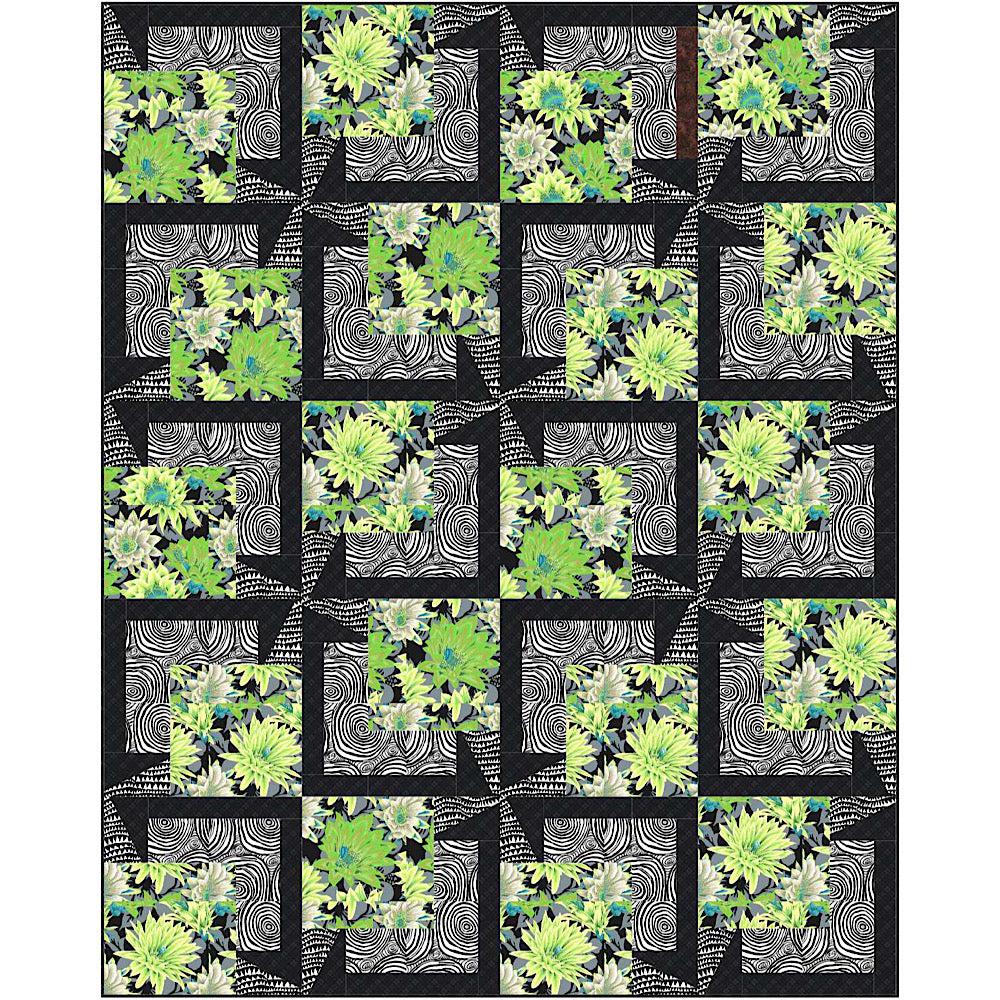 Kaffe Contrast Cactus with Onion Rings BQ5 Quilt Kit-Free Spirit Fabrics-My Favorite Quilt Store