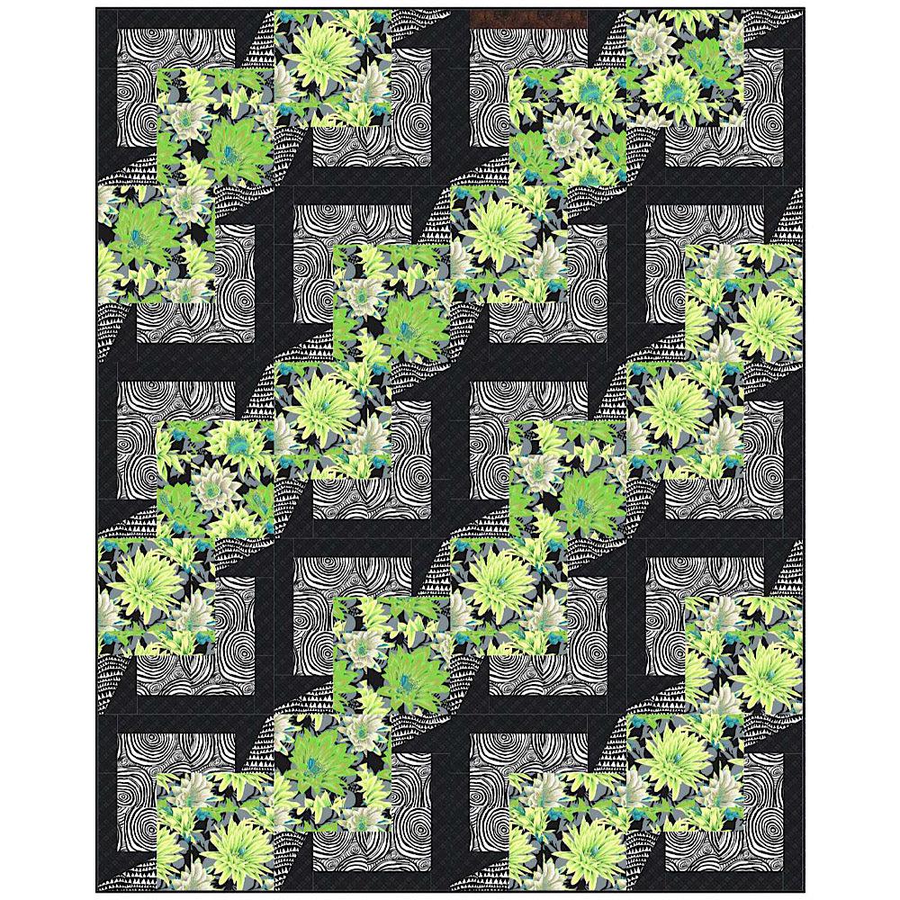 Kaffe Contrast Cactus with Onion Rings BQ5 Quilt Kit-Free Spirit Fabrics-My Favorite Quilt Store