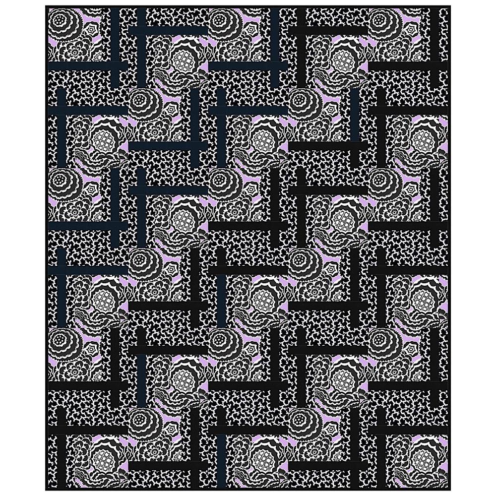 Kaffe Contrast Deco with Contrast Coral BQ2 Quilt Kit
