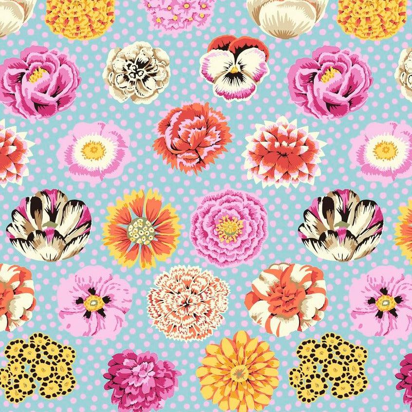 Kaffe Fassett Big Blooms Duckling Fabric-Free Spirit Fabrics-My Favorite Quilt Store