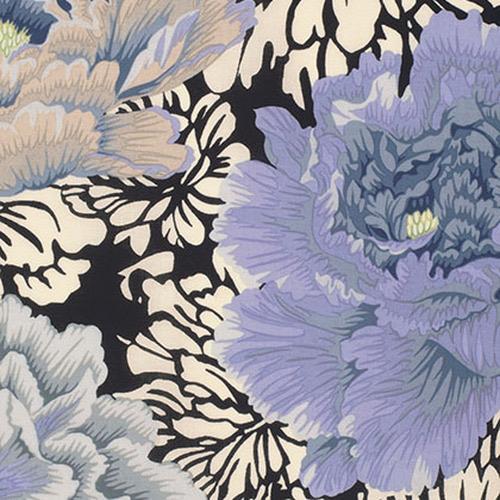 Kaffe Fassett Brocade Peony Grey Floral Fabric-Free Spirit Fabrics-My Favorite Quilt Store