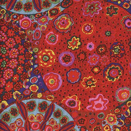 Kaffe Fassett Classics Millefiore Red Fabric-Free Spirit Fabrics-My Favorite Quilt Store